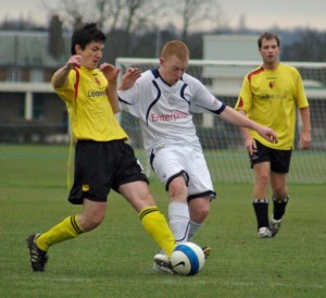 Action from one of the many good games between the two sides